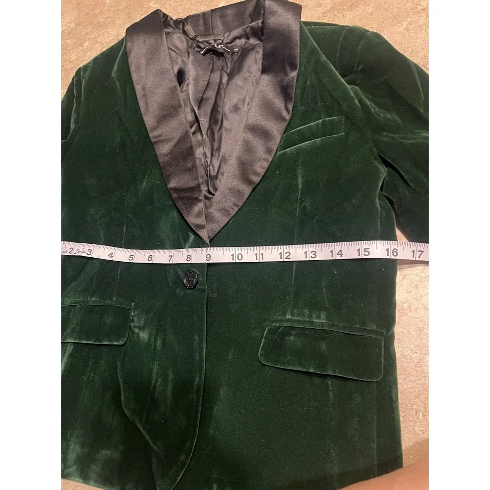 Boys' Suit Set Size 8 KIDS Green Velvet Tuxedo w Suspenders for Wedding Suit